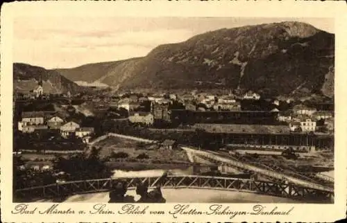 Ak Bad Münster am Stein Bad Kreuznach an der Nahe, Blick vom Hutten-Sickingen-Denkmal