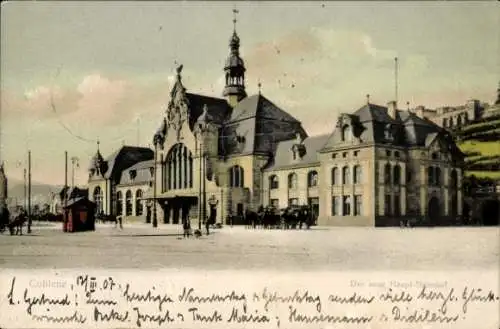 Ak Koblenz am Rhein, Hauptbahnhof