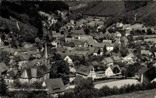 Ak Bilstein Lennestadt im Sauerland, Flugzeugaufnahme