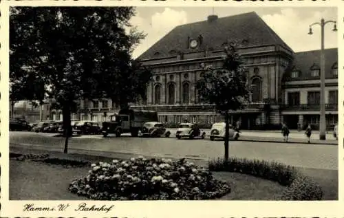 Ak Hamm in Westfalen, Bahnhof