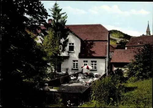 Ak Ringelbach Oberkirch im Renchtal Baden, Gasthof Pension Salmen, Terrassenansicht