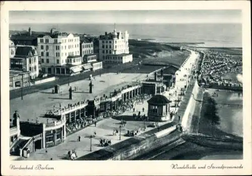 Ak Nordseebad Borkum in Ostfriesland, Wandelhalle, Strandpromenade