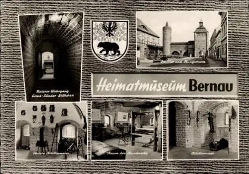 Ak Bernau, Heimatmuseum, Wappen, Unterer Wehrgang, Untere Rüstkammer, Hungerturm