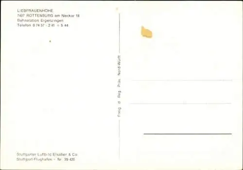Ak Rottenburg am Neckar, Liebfrauenhöhe