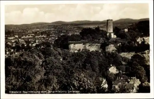 Ak Bielefeld, Sparrenberg, Sparrenburg vom Johannisberg gesehen