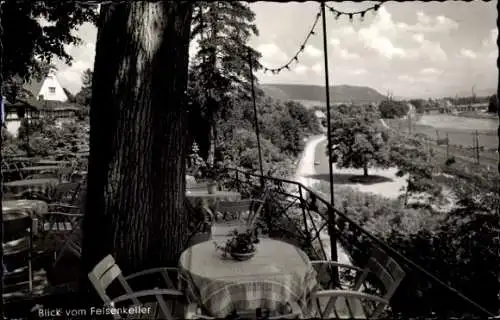 Ak Höxter an der Weser, Fernsicht, Blick vom Felsenkeller, Parkhaus, Veranda