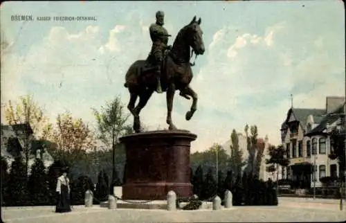 Ak Hansestadt Bremen,  Kaiser Friedrich-Denkmal