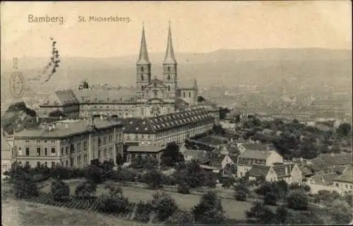 Ak Bamberg in Oberfranken, Panorama, St. Michaelsberg