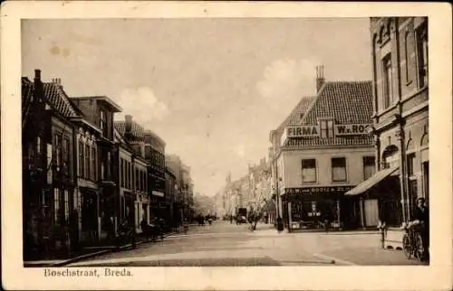 Ak Breda Nordbrabant Niederlande, Boschstraat, Firma