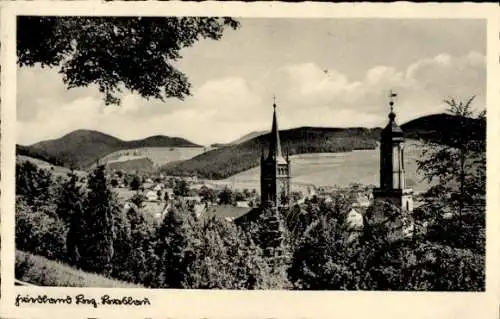 Ak Mieroszów Friedland Bezirk Breslau Niederschlesien, Gesamtansicht, Kirchen