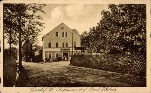 Ak Wendisch Rottmannsdorf Zwickau in Sachsen, Gasthof Paul Hübner