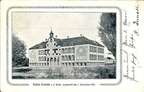 Ak Crossen Zwickau in Sachsen, Schule