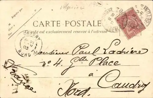 Ak Algerien, Zuaven marschieren, Infanterie