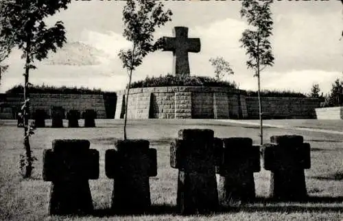 Ak Sandweiler Luxemburg, Friedhof, Gräber