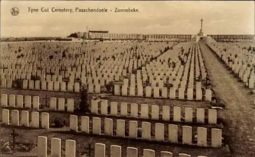 Ak Zonnebeke Zonnebeeke Zonnebecke Westflandern, Friedhof, Passchendaele