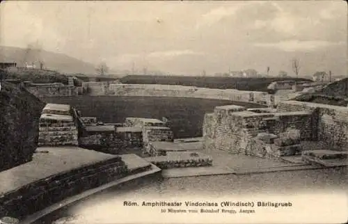 Ak Windisch Kanton Aargau, Römisches Amphitheater Vindonissa