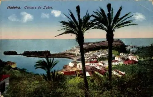 Ak Camara de Lobos Insel Madeira Portugal, Teilansicht