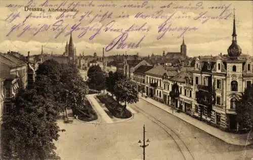 Ak Dessau in Sachsen Anhalt, Albrechtsplatz