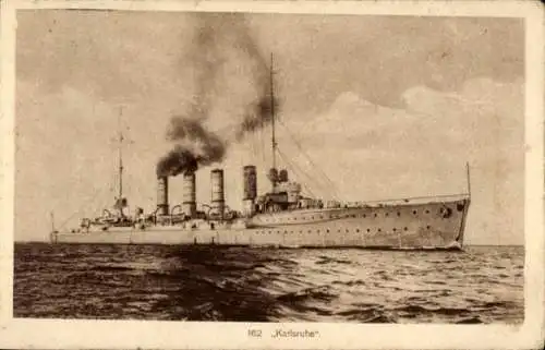 Ak Deutsches Kriegsschiff, SMS Karlsruhe, Kleiner Kreuzer