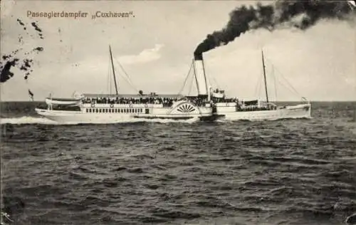 Ak Passagierdampfer Cuxhaven, Ansicht Steuerbord