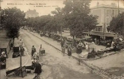 Ak Rueil Malmaison Hauts de Seine, La Place du Marche