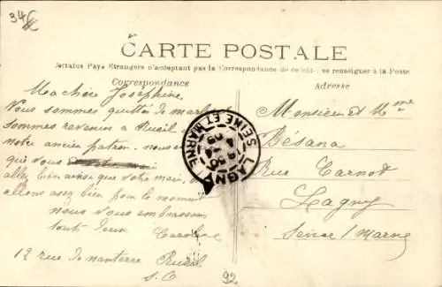 Ak Rueil Malmaison Hauts de Seine, Eglise Tombeau de l'Impératrice Joséphine, Bahnhof  Ankunft...