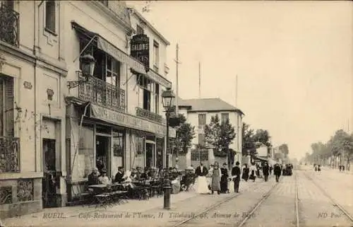 Ak Rueil Hauts-de-Seine, Cafe, Restaurant de l Yvonne