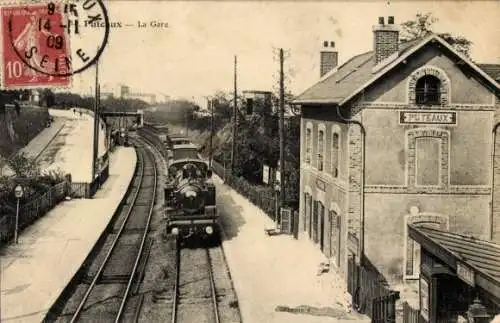 Ak Puteaux Hauts de Seine, Bahnhof Gleisseite