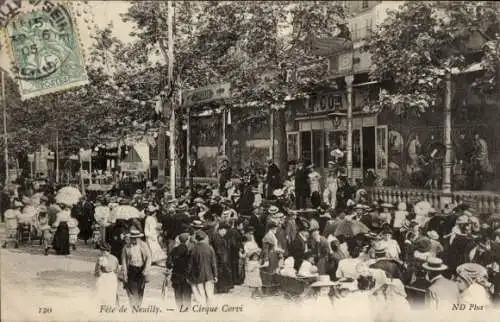 CPA Neuilly sur Seine Hauts de Seine, Fete, Cirque Corvi