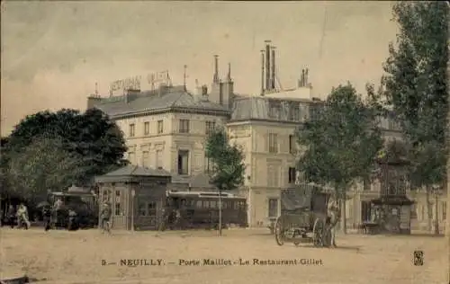 Ak Neuilly sur Seine Hauts de Seine, Porte Maillot, Restaurant Gillet