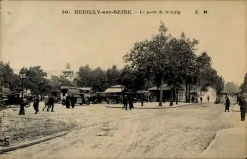 Ak Neuilly sur Seine Hauts de Seine, Stadttor