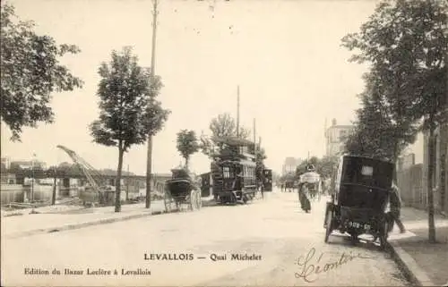 CPA Levallois Perret Hauts de Seine, Quai Michelet