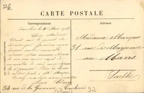 CPA Levallois Perret Hauts de Seine, Le Bateau Passeur La Félicité
