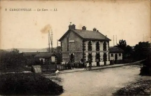 Ak Gargenville Yvelines, Gare