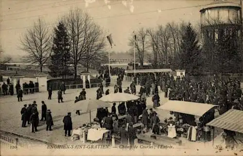 Ak Enghien Saint Gratien Val d'Oise, Champ de Courses, Entrée