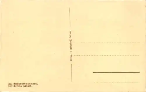 Steindruck Ak Beckum im Kreis Warendorf, Südstraße mit Stephanuskirche