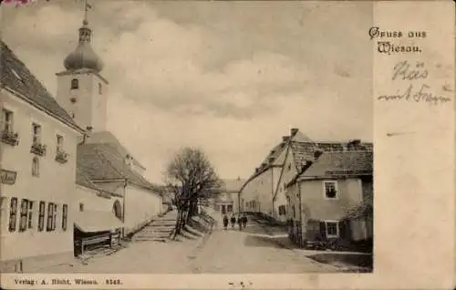 Foto Ak Blick zu einem schwedischen Leuchtfeuer, Leuchtturm