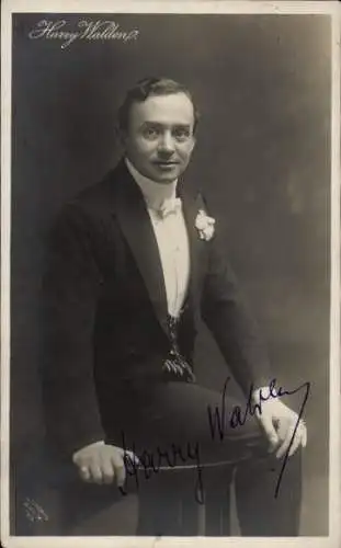 Ak Schauspieler Harry Walden, Portrait, Autogramm