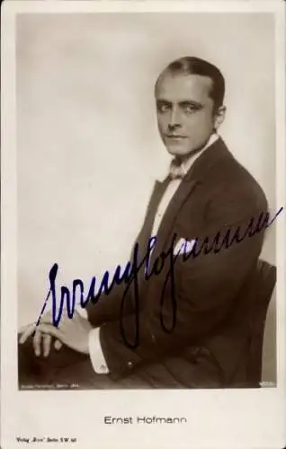 Ak Schauspieler Ernst Hofmann, Portrait, Autogramm