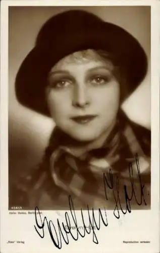 Ak Schauspielerin Evelyn Holt, Portrait, Autogramm