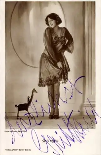 Ak Schauspielerin Grit Haid, Standportrait, Autogramm