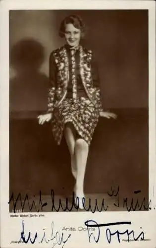 Ak Schauspielerin Anita Dorris, Portrait, Ross 3636/1, Autogramm