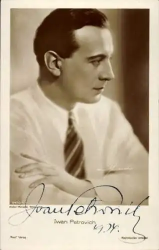 Ak Schauspieler Iwan Petrovich, Portrait, Autogramm