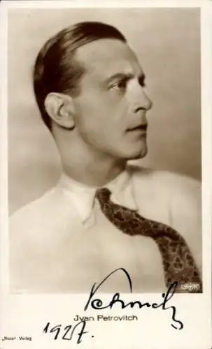 Ak Schauspieler Ivan Petrovitch, Portrait, Autogramm