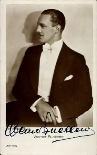 Ak Schauspieler Werner Fuetterer, Portrait, Autogramm