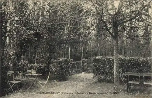 Ak Fontaine Henry Calvados, Jardins du Restaurant Jouanne