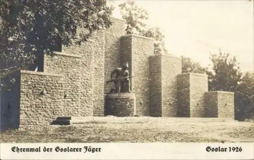 Ak Goslar am Harz, Ehrenmal der Goslarer Jäger