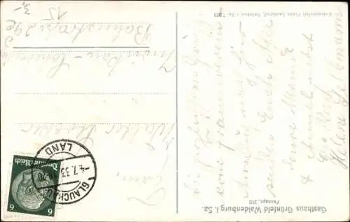 Ak Waldenburg in Sachsen, Gasthaus Grünfeld