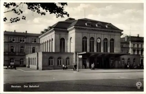 Ak Bautzen in der Oberlausitz, Bahnhof