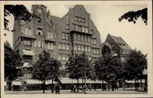 Ak Hamburg Wandsbek, Lübecker Straße, Kaufhaus Doberowski im Schefehaus, Litzowstraße